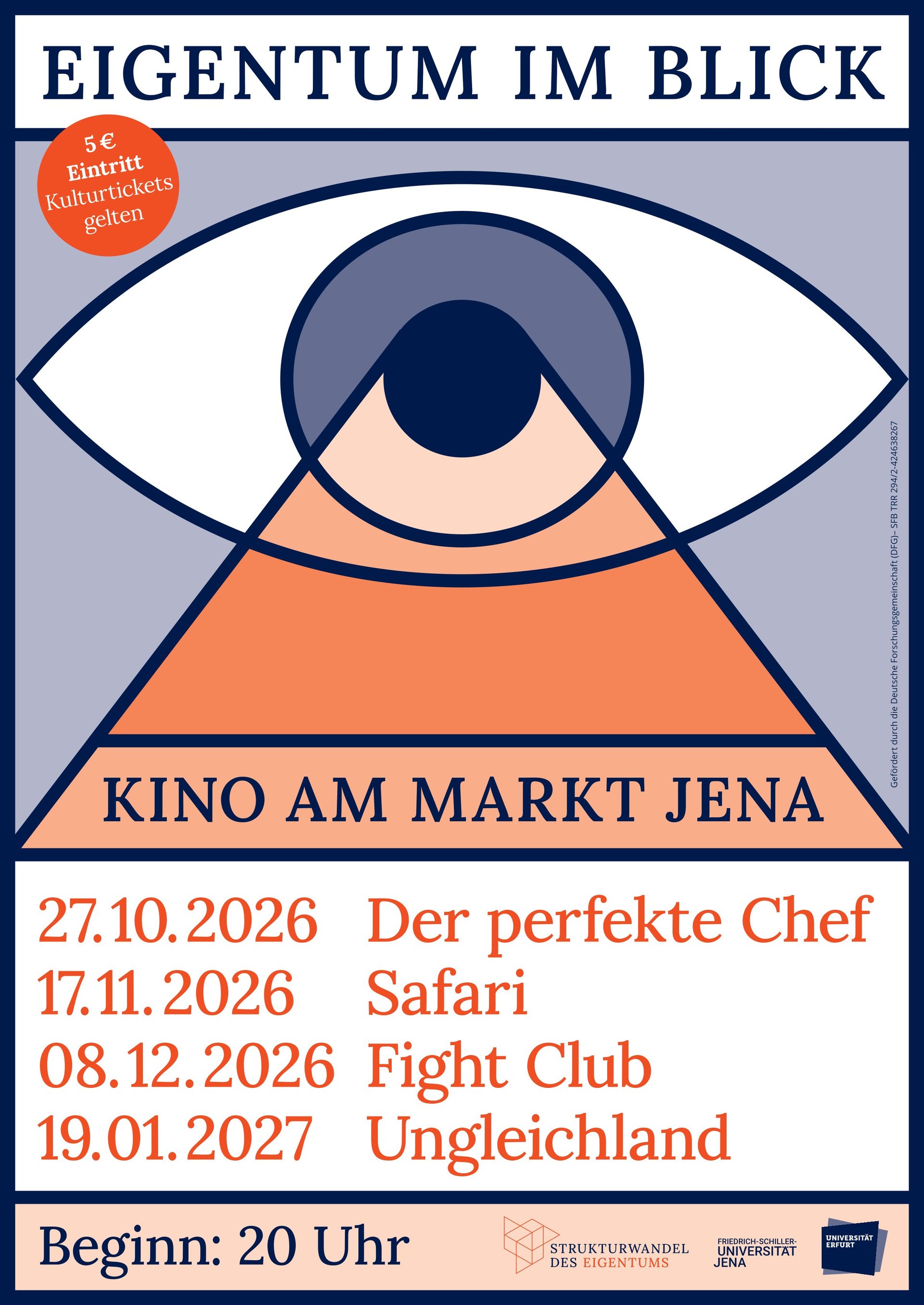 Termine der Filmreihe als Plakat