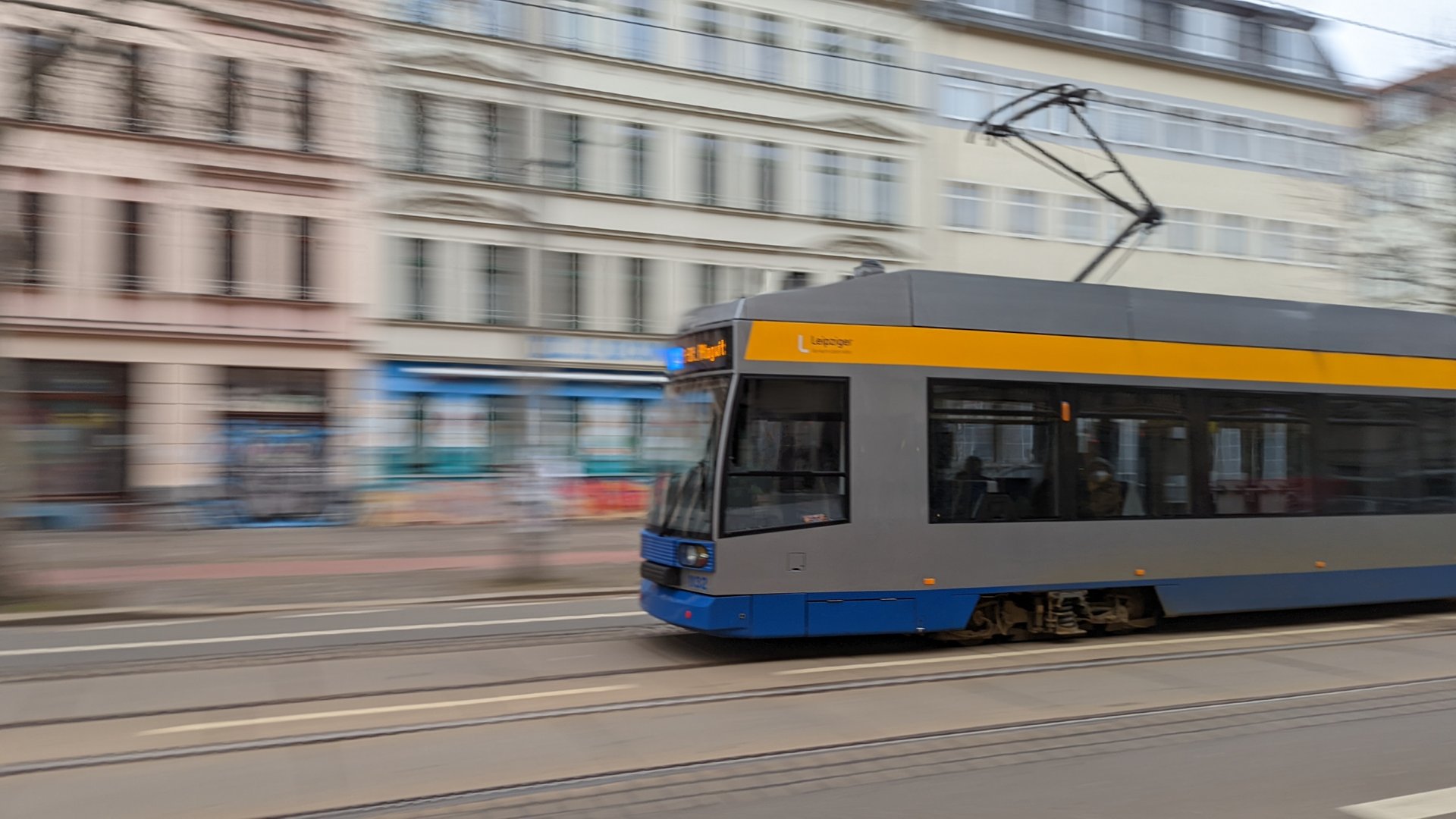 Eine Leipziger Straßenbahn